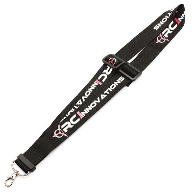 Adjustable length neck lanyard